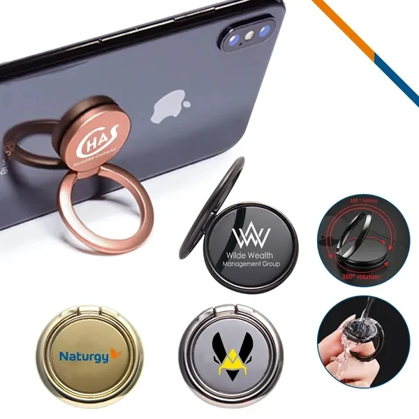 Custom Magnetic Metal Phone Ring Stand 360 Rotatable — Hands Free Video Viewing 1