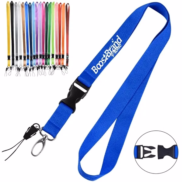 Custom 20.87 inch Lanyard Strap with Secure Clip Attachment — Full-Color ID Holder