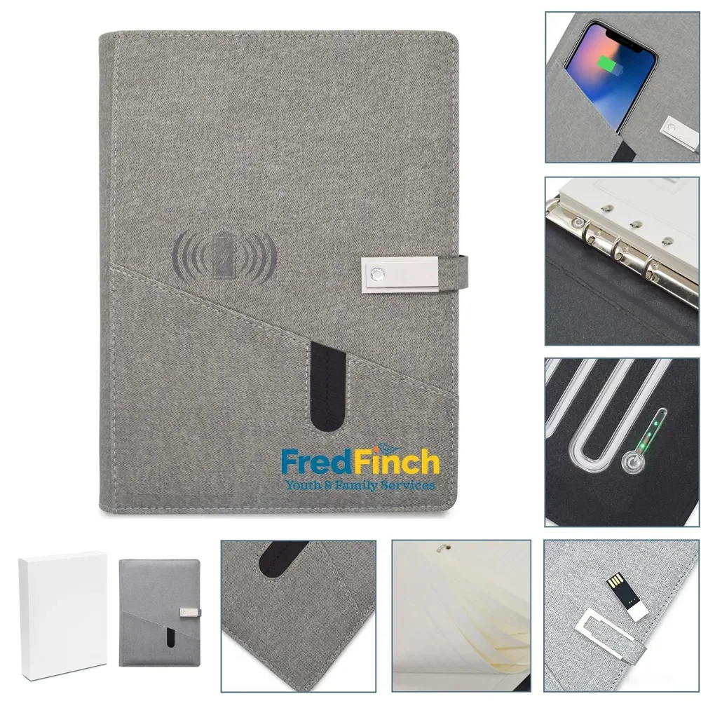 A5 Wireless Charging Notebook With Power Bank & U disk 1