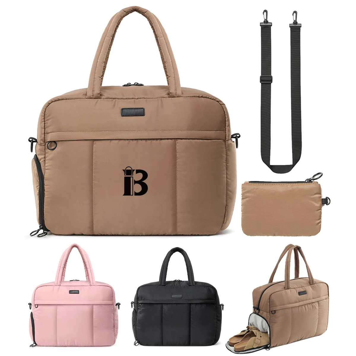 Portable Nylon Duffle Crossbody Bag Handbag 1