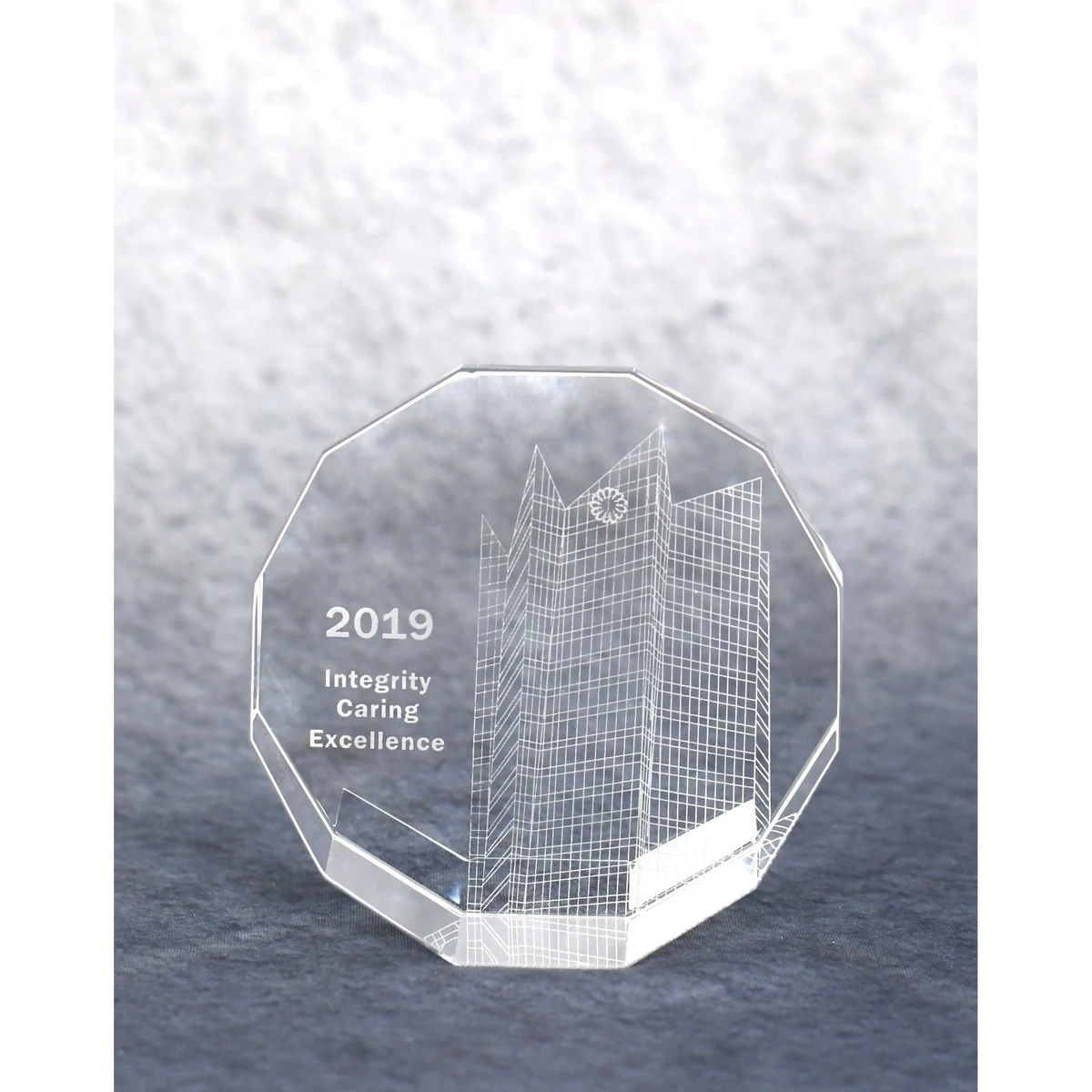 Multi-Faceted Crystal Paperweight 1