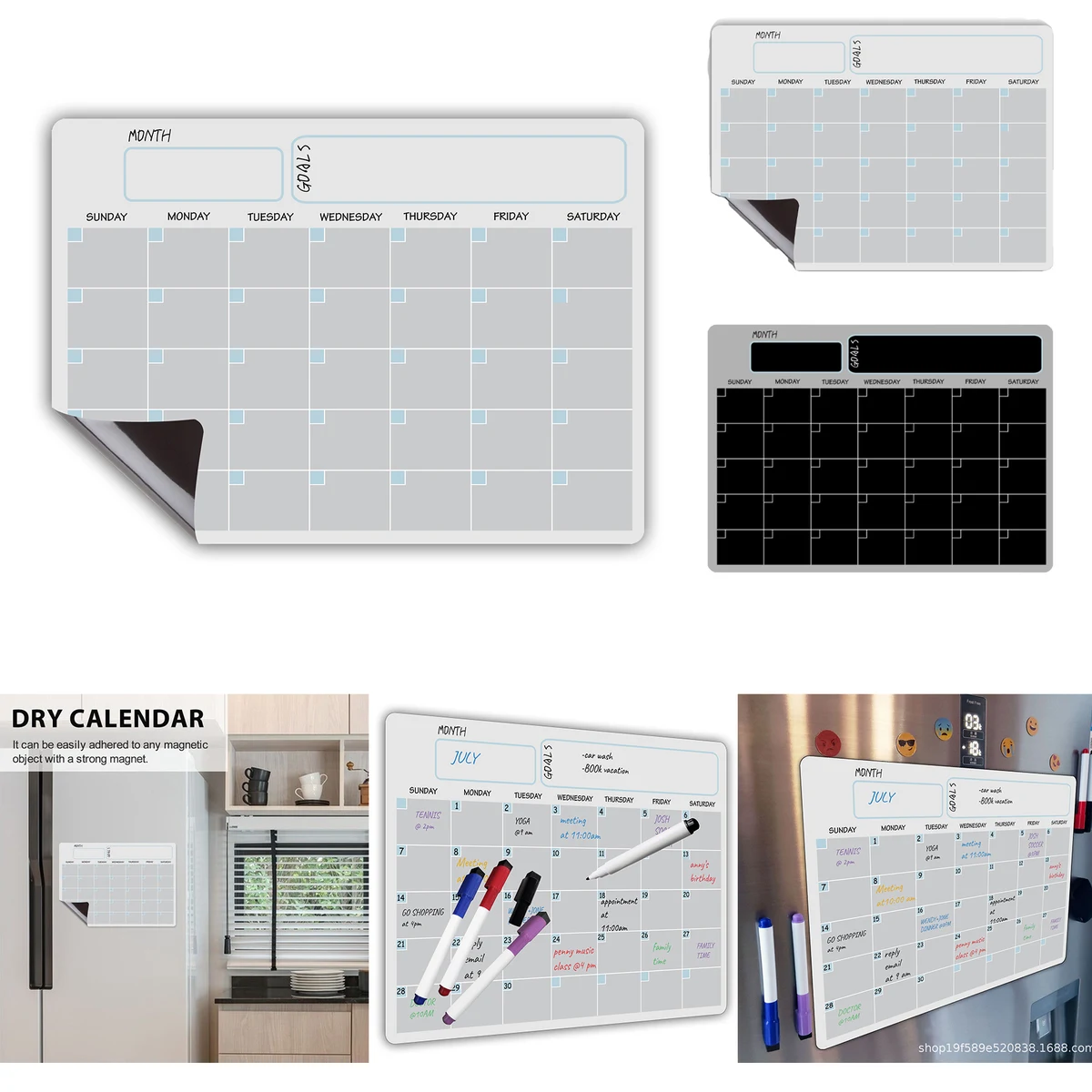 A3 Erasable Month Planner Magnetic Calendar Board 1