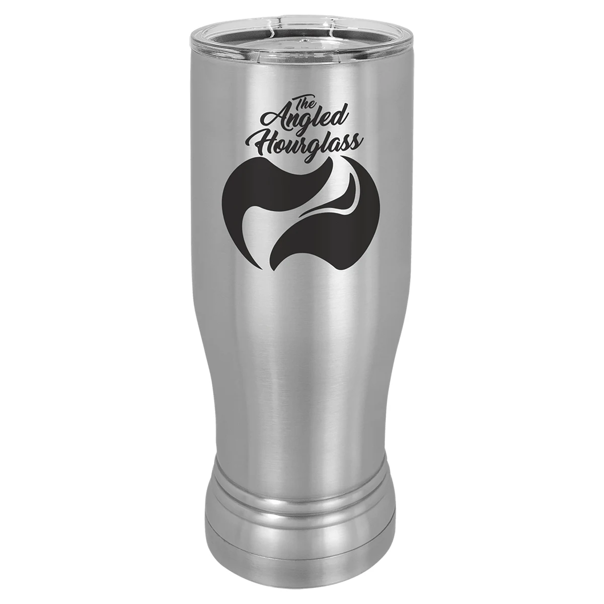 Stainless Steel 14 oz. Polar Camel Pilsner w/Clear Lid 1