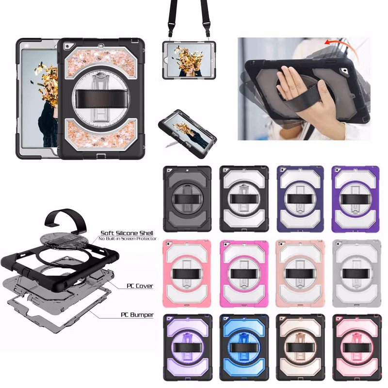 iBank® 2018/2017 iPad 9.7" Protective Rugged Case with Kickstand & Shoulder Strap