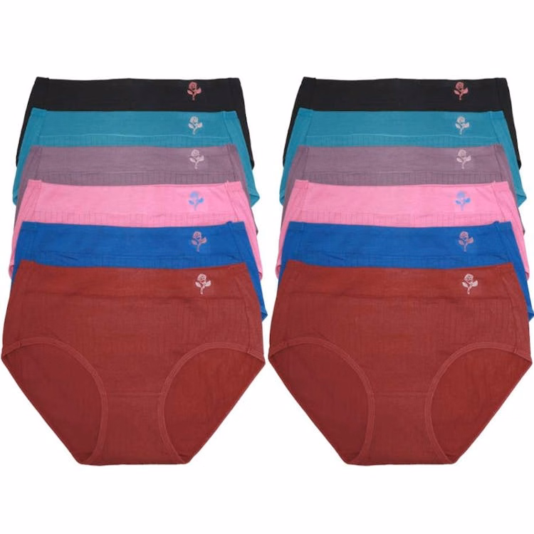 Ribbed Hiphugger Panties - Assorted Colors Small-XL