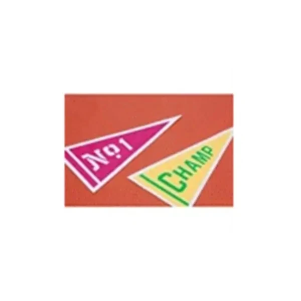 17" x 40" Acrylic Felt Pennant with Wood Pole - Silk Screen 1