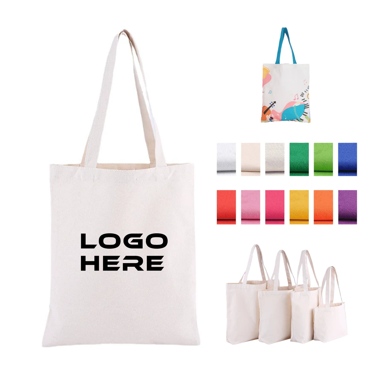 Carry Canvas Shopping Bag, custom tote bag with logo imprint 1