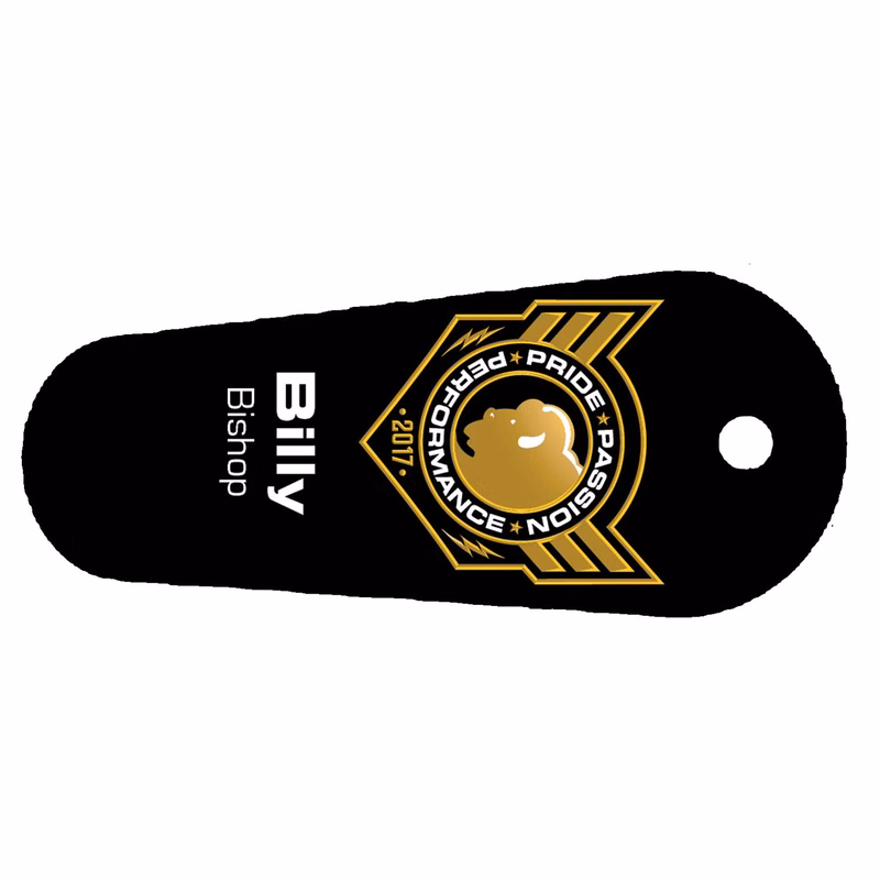 2.5"W x 1"H Reversed Teardrop Key Tag