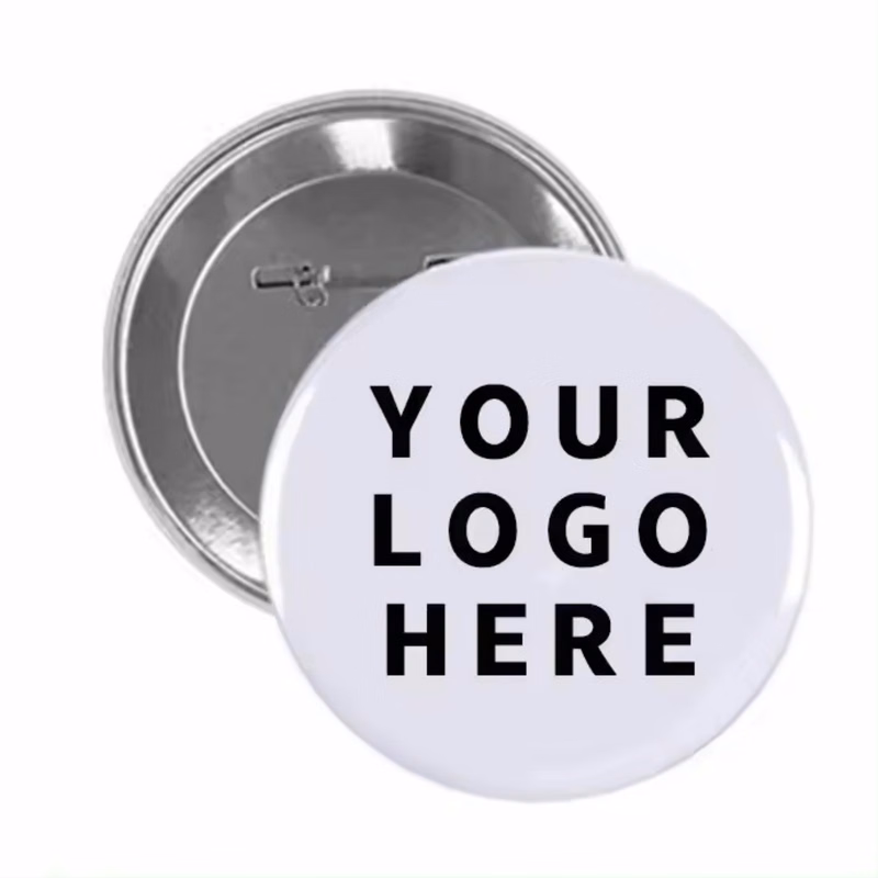 Tinplate Round Button With Safety Pins