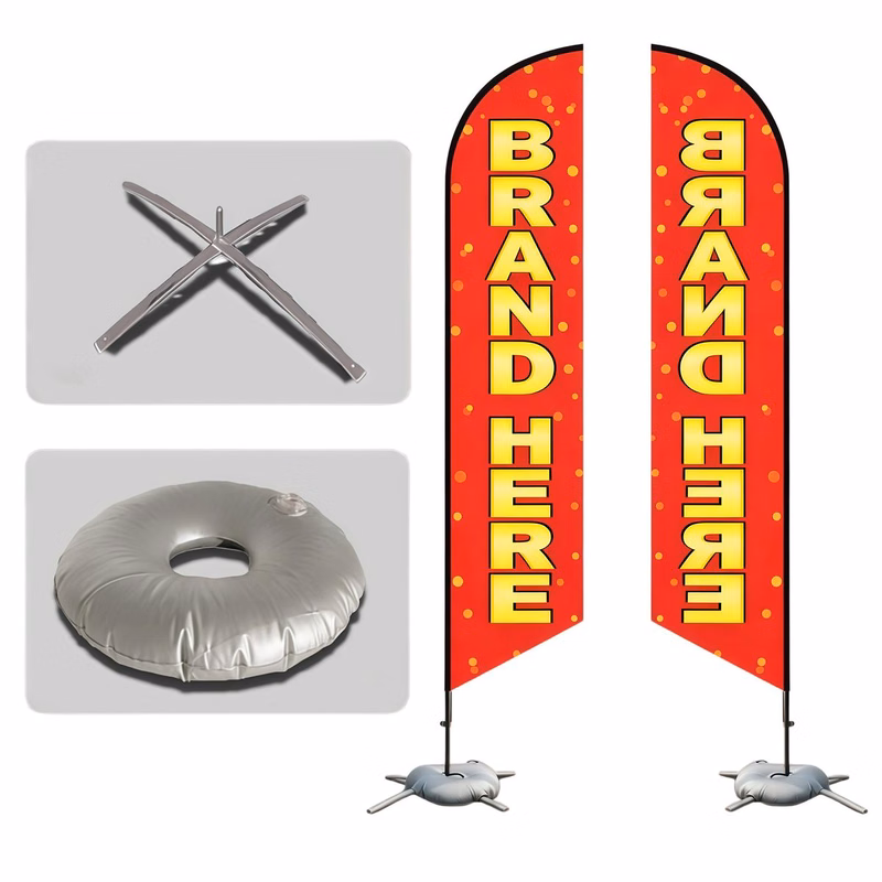 8.5 Feet Tall Advertising Flag Banner