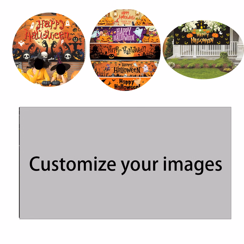 100D Polyester Personalized Custom Halloween Banner
