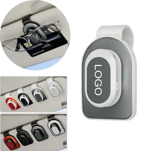Custom Aluminum Vehicle Sun Visor Clip Holder — Eyeglass & Card Storage — Car Accessory 1