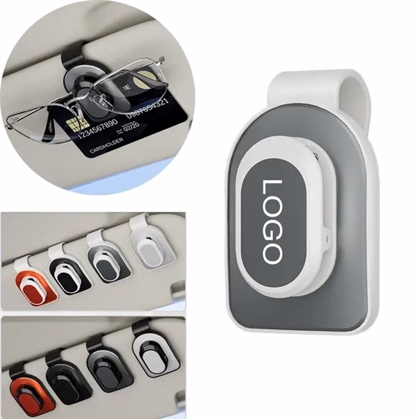 Custom Aluminum Vehicle Sun Visor Clip Holder — Eyeglass & Card Storage — Car Accessory