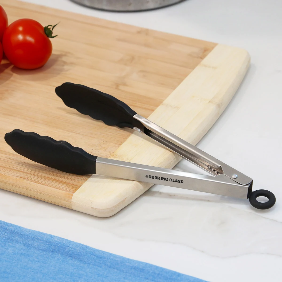 Blaze 9" Stainless & Silicone Tongs 1