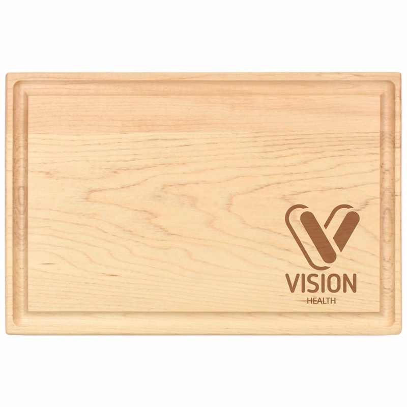 8" x 12" Maple Rectangular Cutting Board with Juice Groove