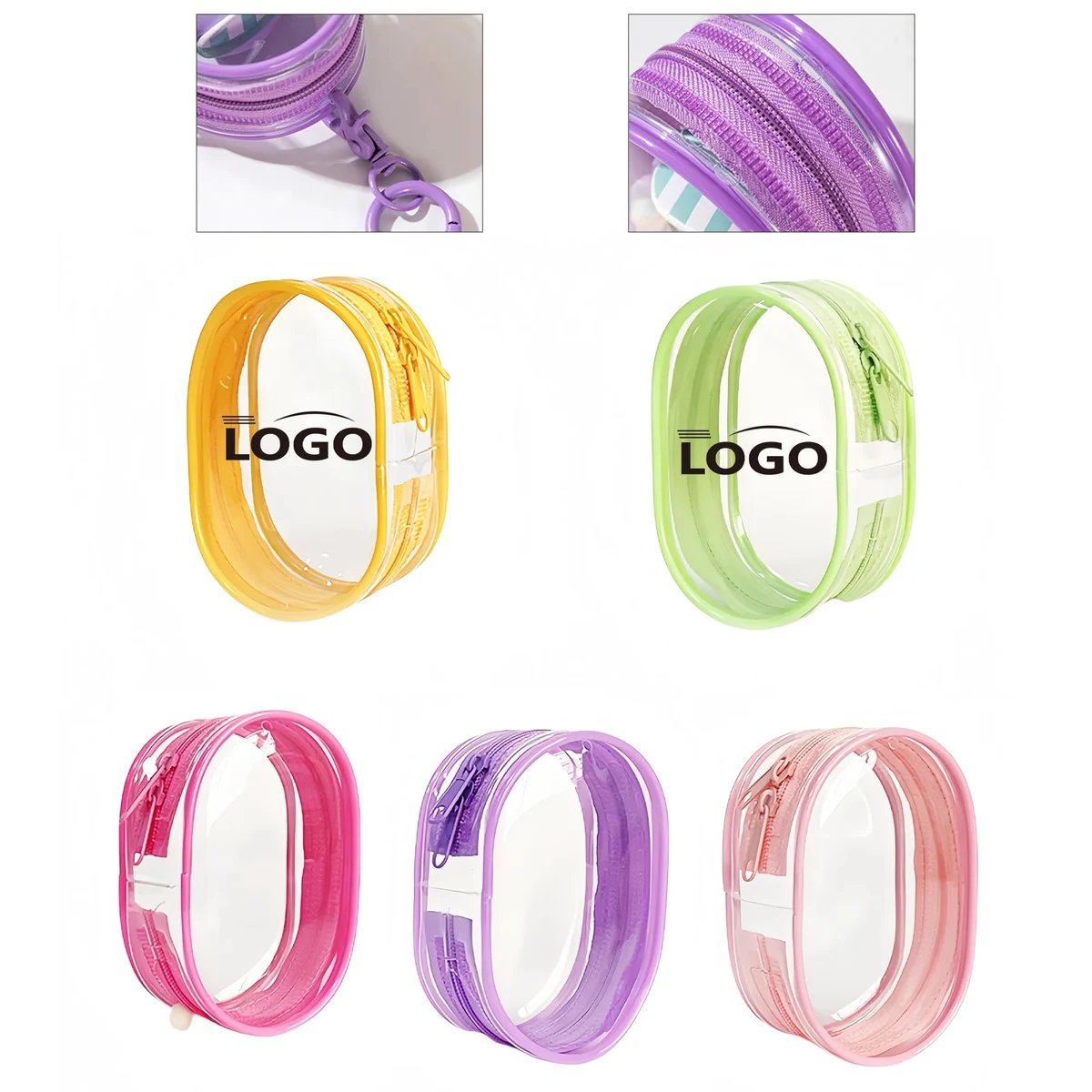 Waterproof Bag Vertical Transparent Display Keychain Handle 1