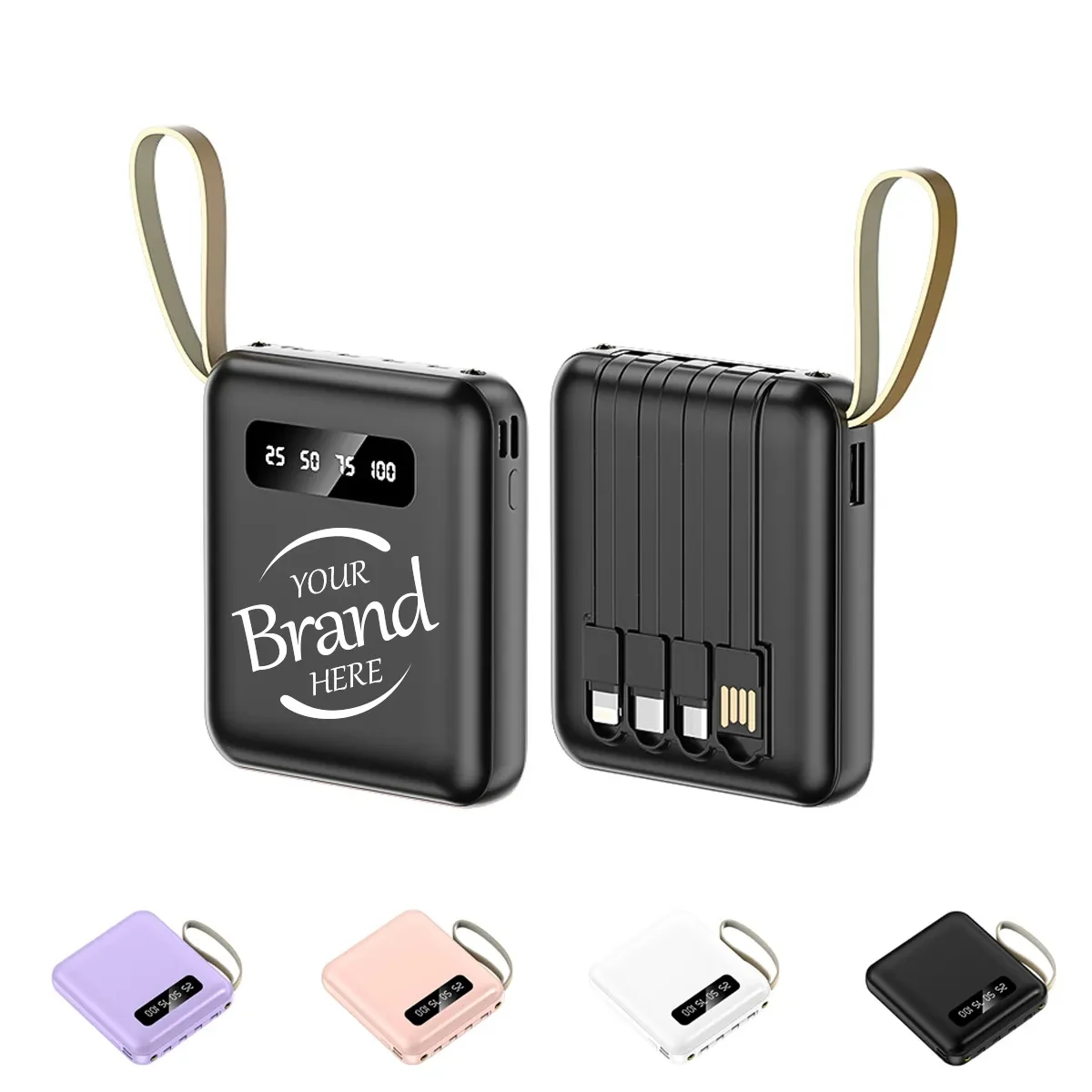 10000 Mah Square Four-Wires Mini Power Bank 1