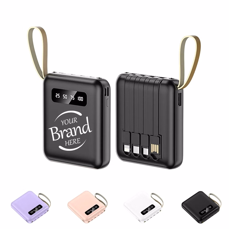 10000 Mah Square Four-Wires Mini Power Bank