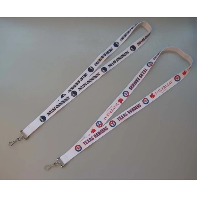 White Color Nylon Material Lanyards With Heat Transfer Printing Art. 1