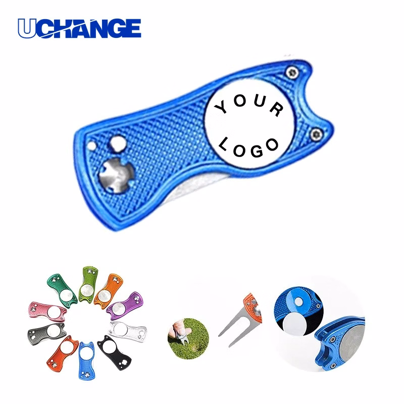 Durable Stainless Steel Golf Divot Tool with Full Color Branding