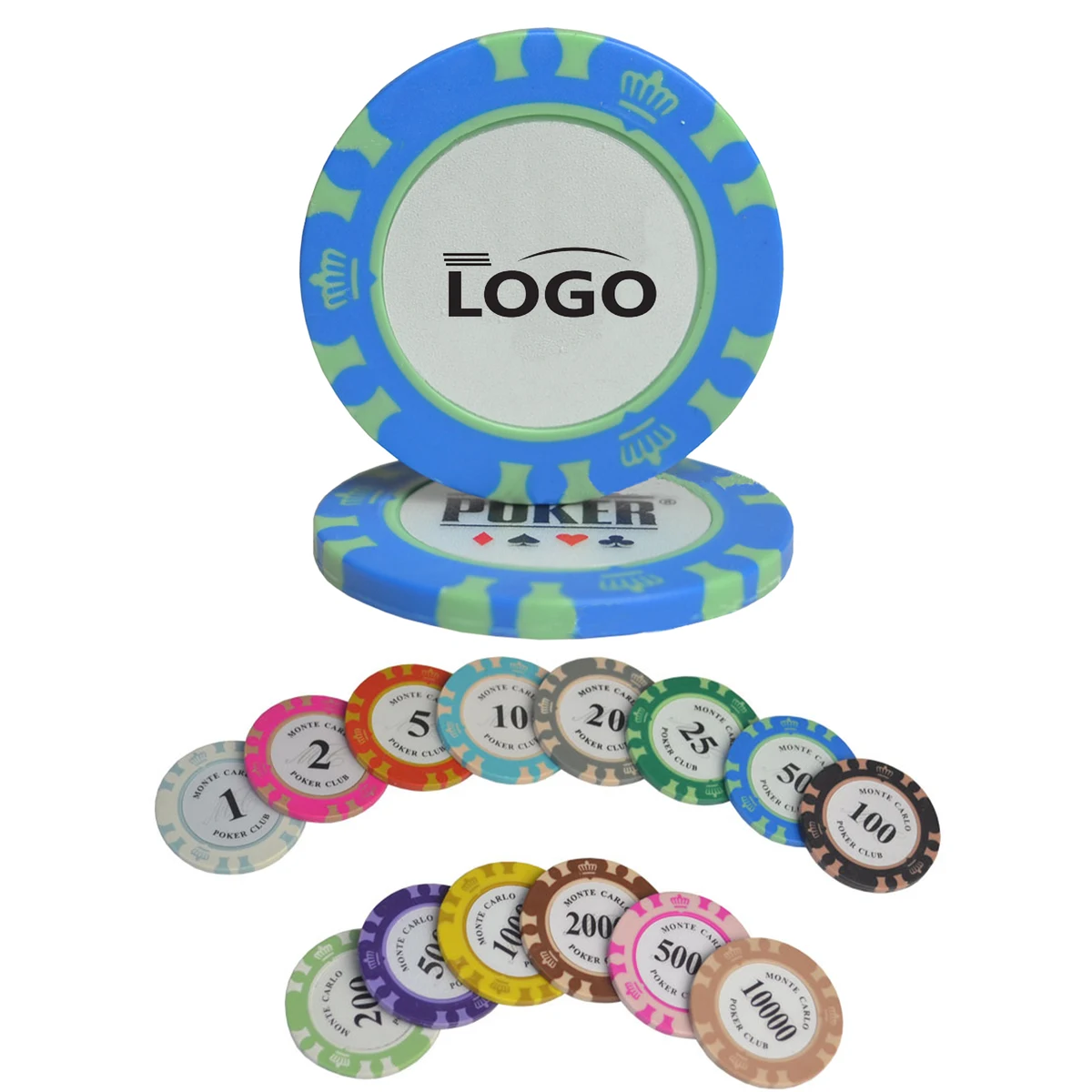 Professional Clay Poker Chips with Full Print 1