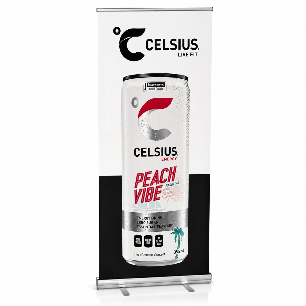 Sublimated Heavy Fabric Premium Retractable Pull Up Banner, Stand and Bag, 33.5x79, Standard base 1