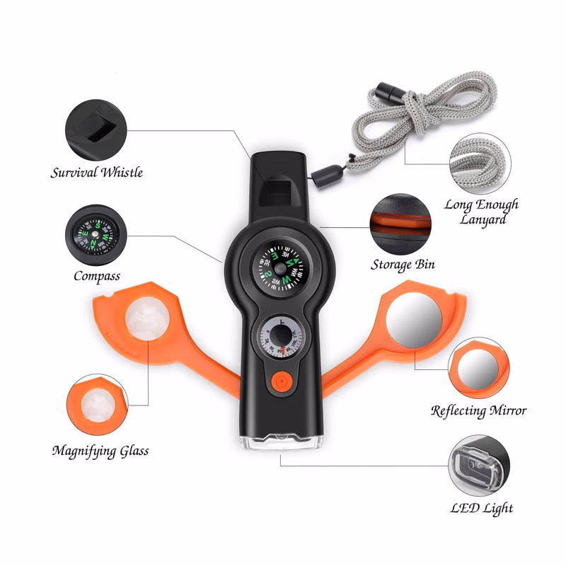 7 in 1 Outdoor Emergency Survival Whistle