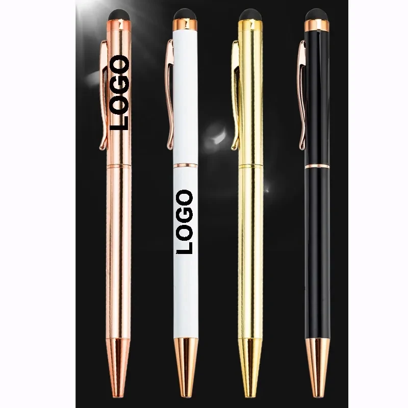 Gold Trim Metal Twister Stylus Pen 1