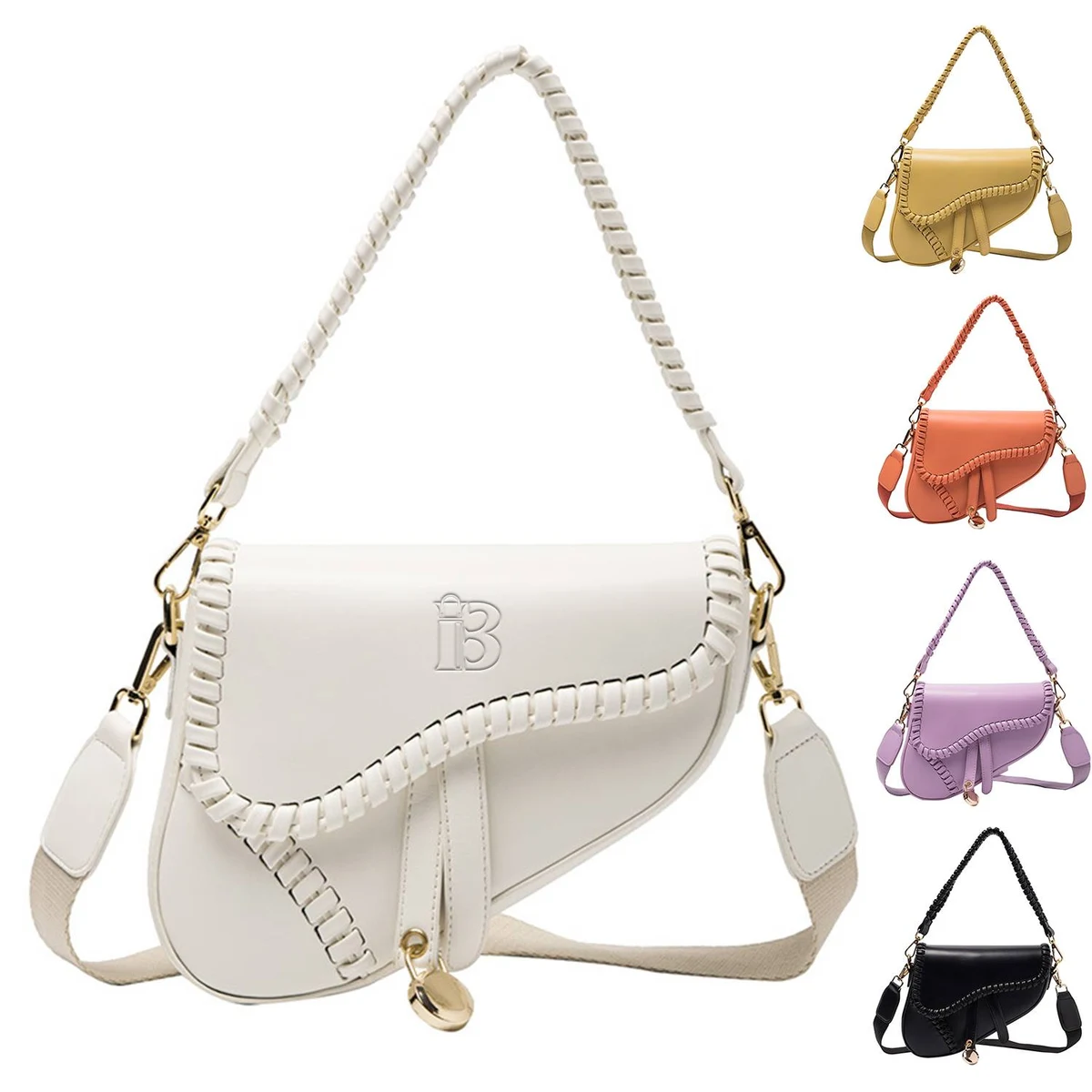 PU Mini Saddle Shoulder Tote Bags for Women 1