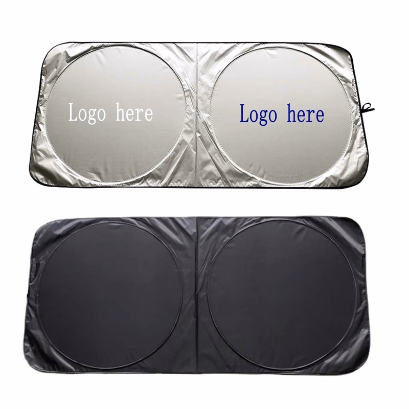 Foldable Double Circle Coated Car SunShade