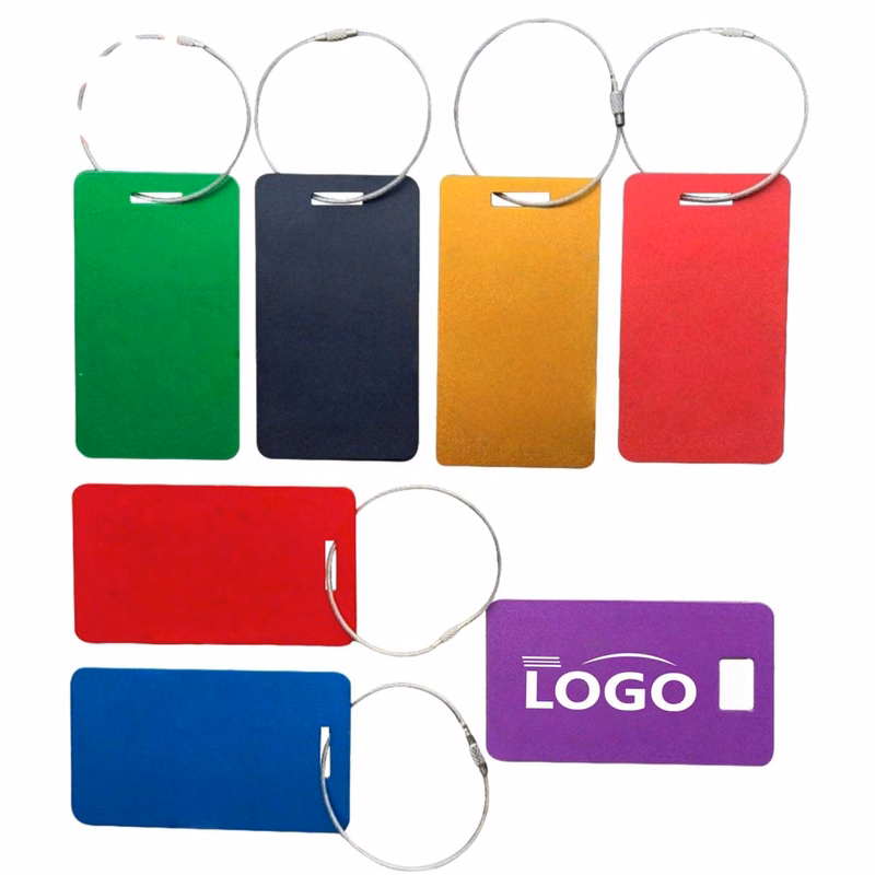 Aluminum Luggage Tags with Stainless Steel Loop