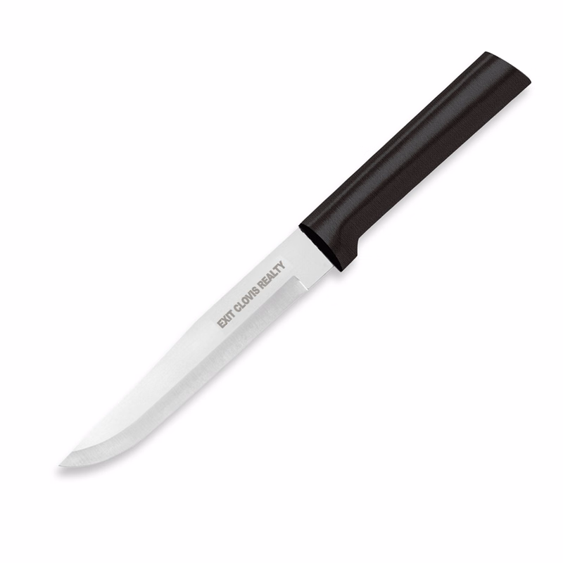 Stubby Butcher Knife w/Silver Handle