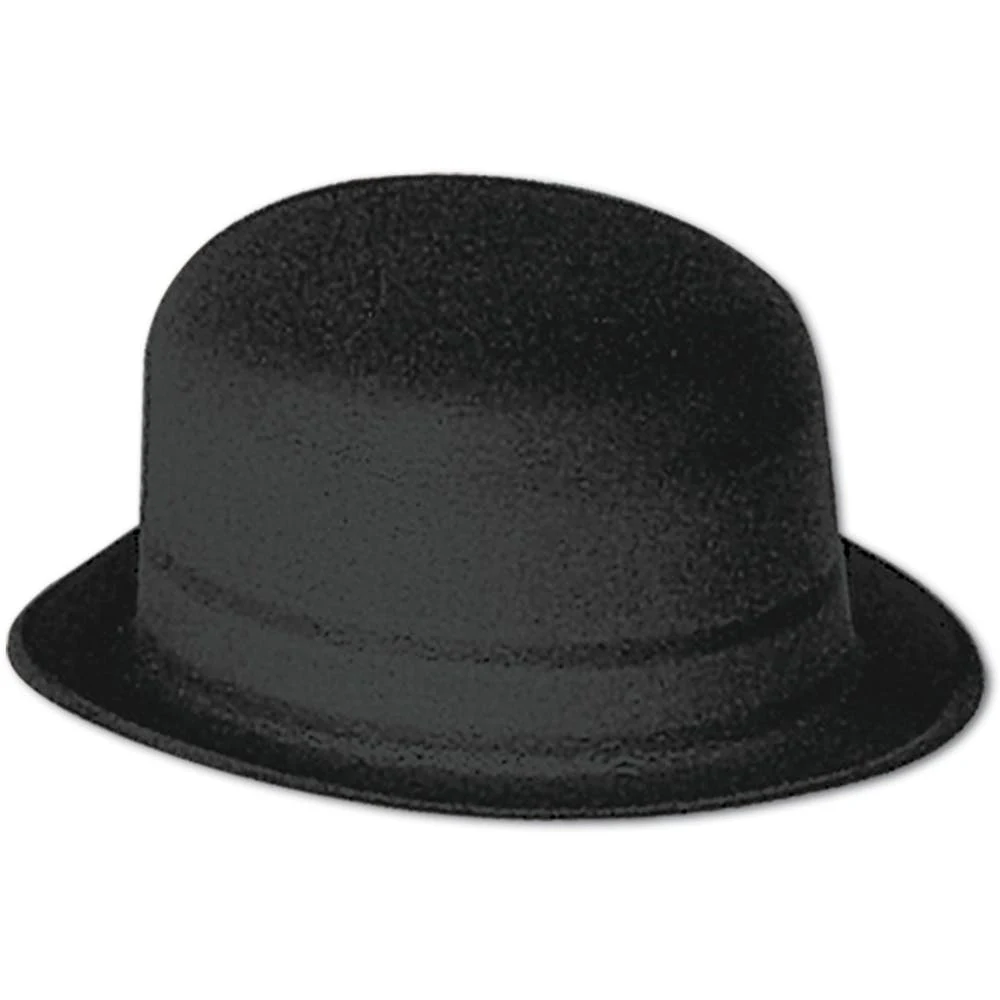 Velour Derby Hats - Black One Size 1