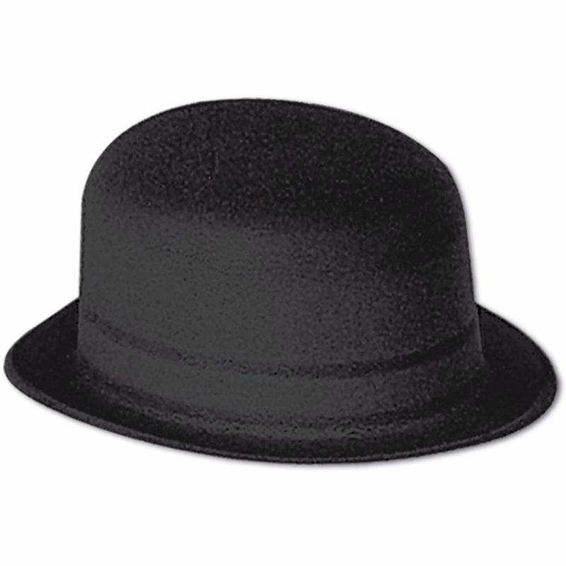 Velour Derby Hats - Black One Size