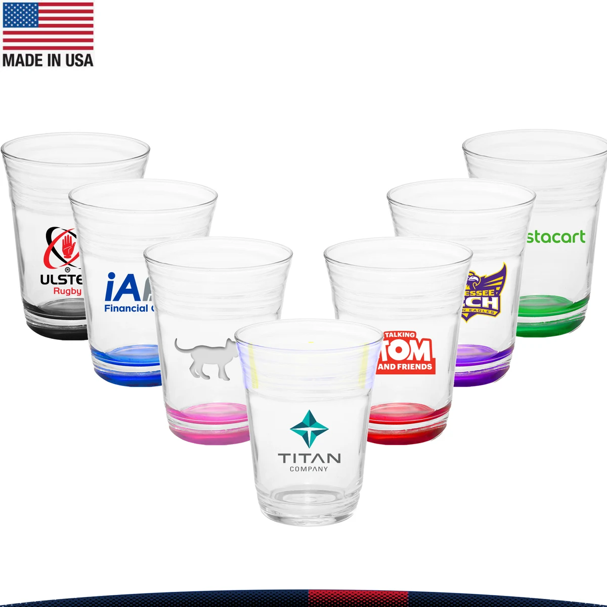 16 oz. Vlen Clear Glass Pint Cups 1