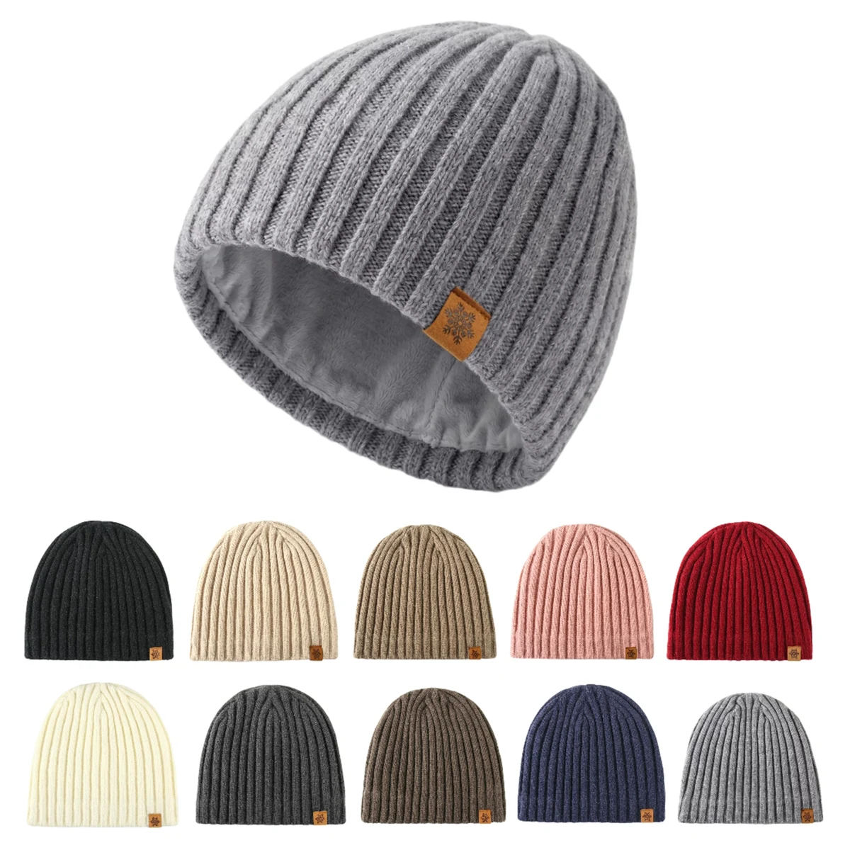 Stretchy Ribbed Knit Hat 1
