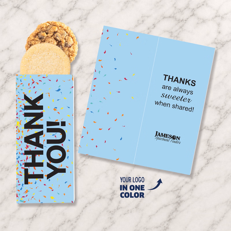 One Color Foil-Stamped Stock Gratitude Sweeter Cards with Homestyle Cookie Duo