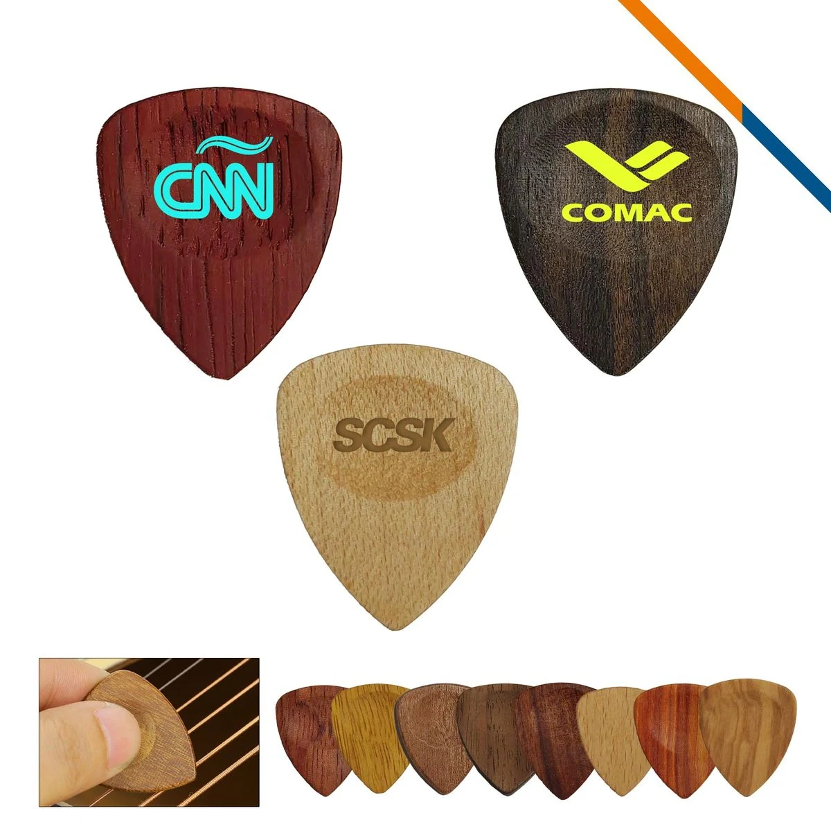 TonePlix Wooden Guitar Pick 1