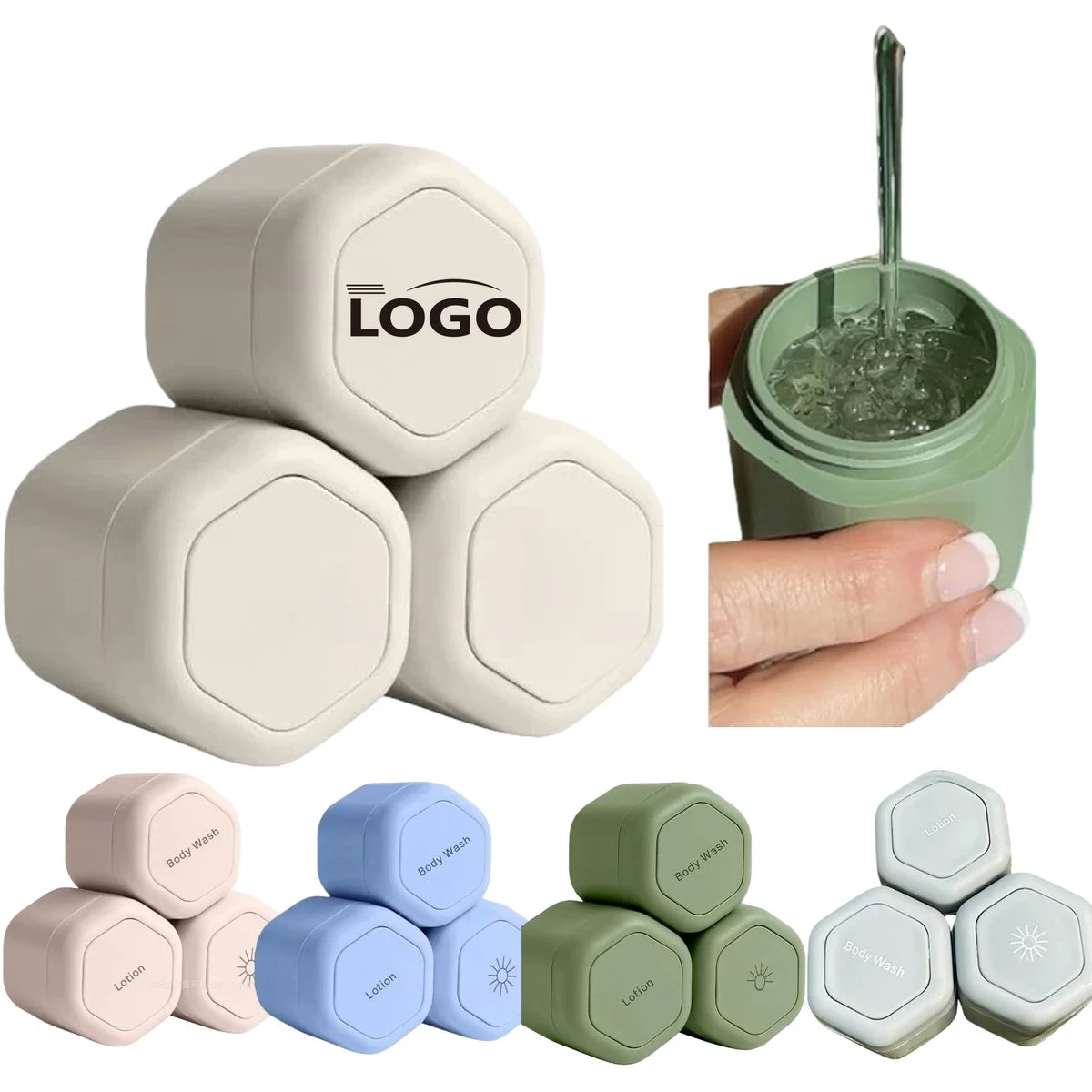Portable Hexagon Magnetic Pill Case 1