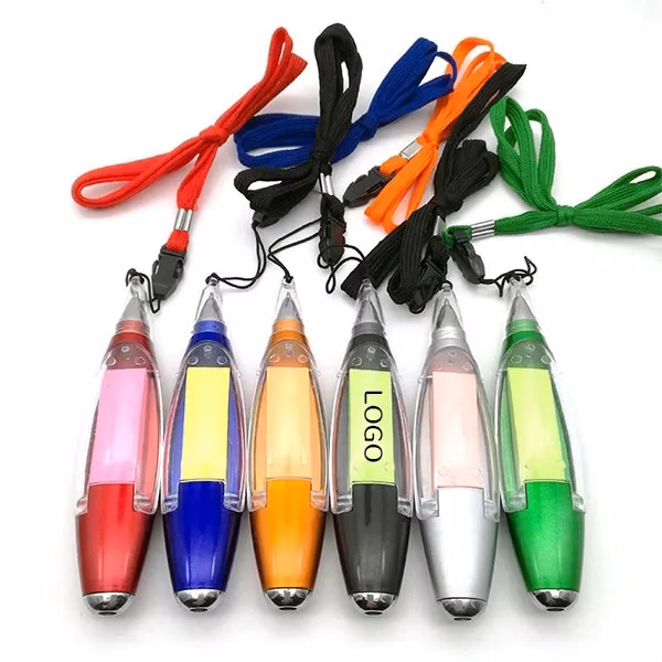 Sticky Note Lanyard Light Pen Multifunction Tool