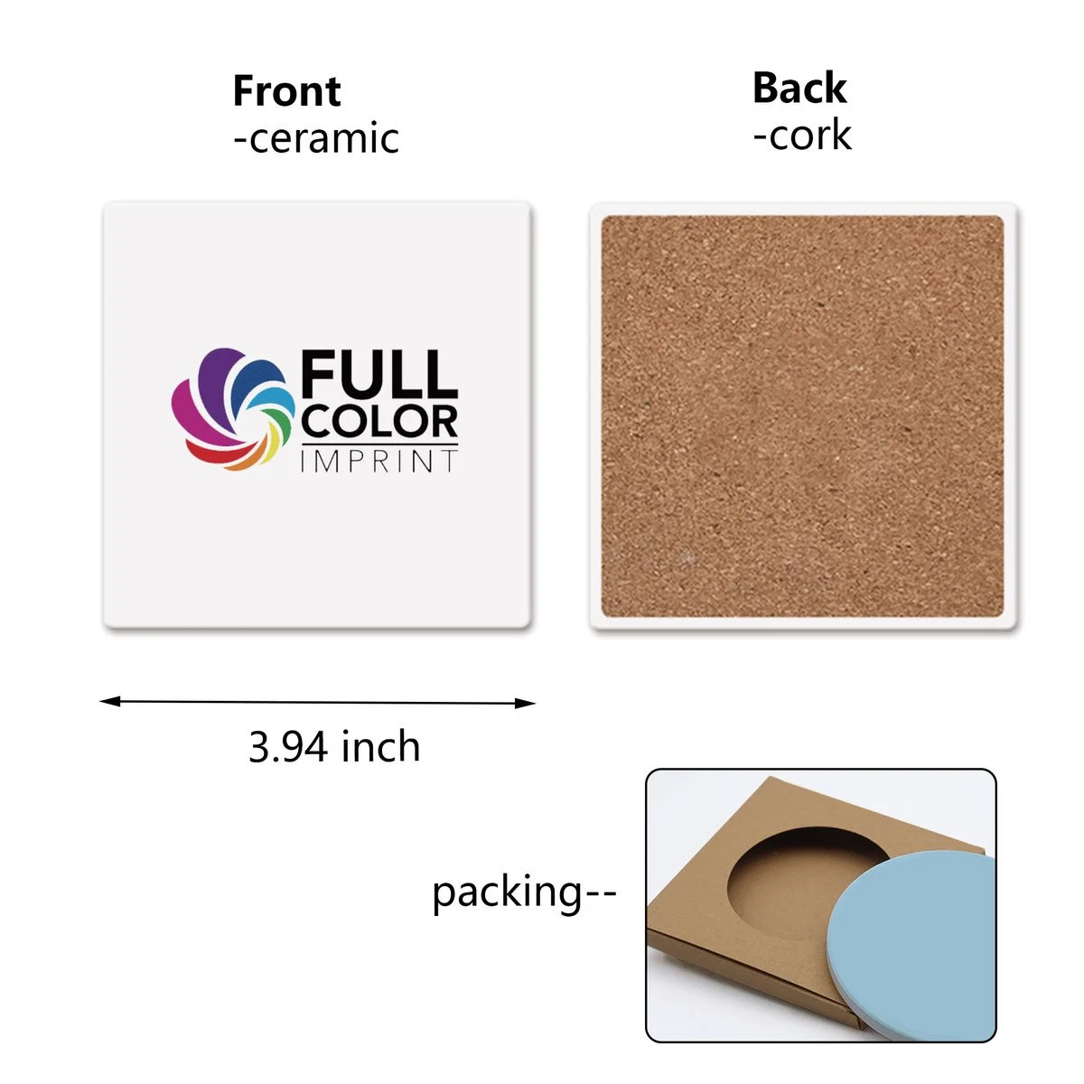 Absorbent Ceramic Coasters 1