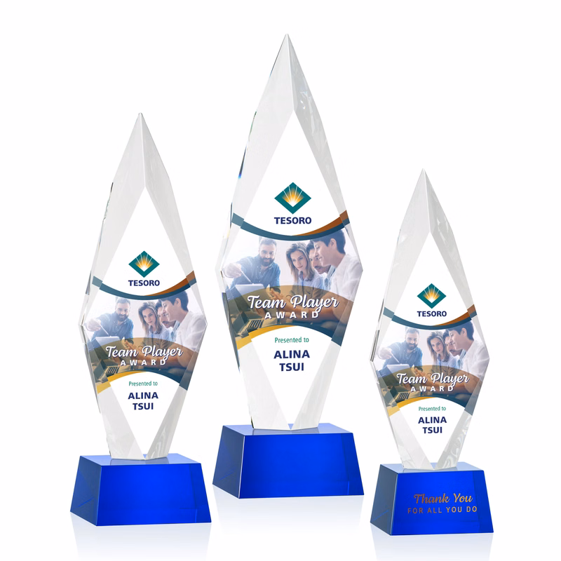 Manilow VividPrint™ Award on Robson Base - Blue