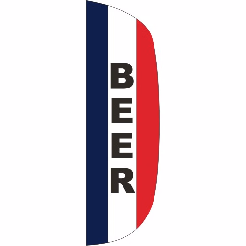 "BEER" 3' x 10' Message Flutter Flag