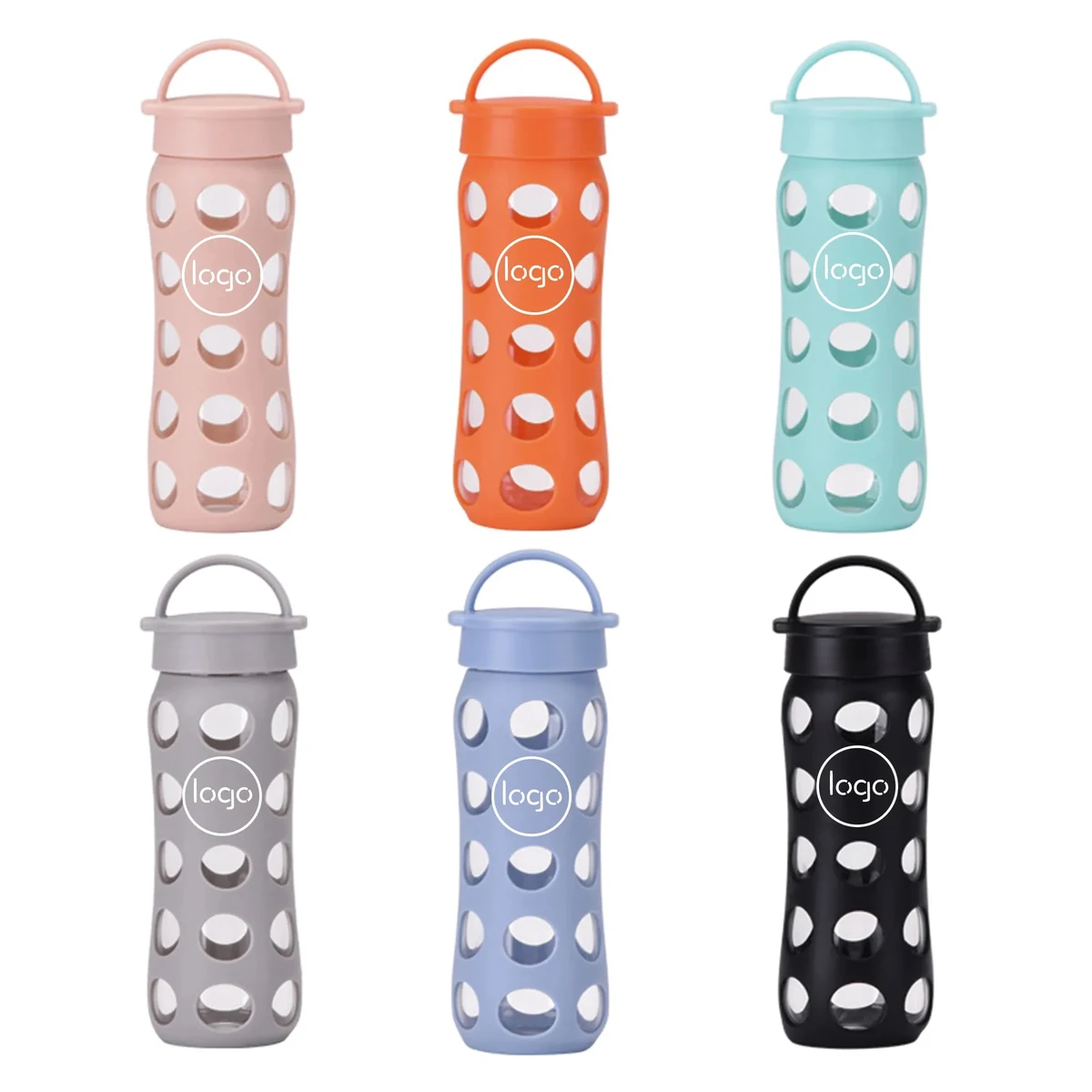 Premium 16oz Glass Cup With Protective Silicone Sleeve 1