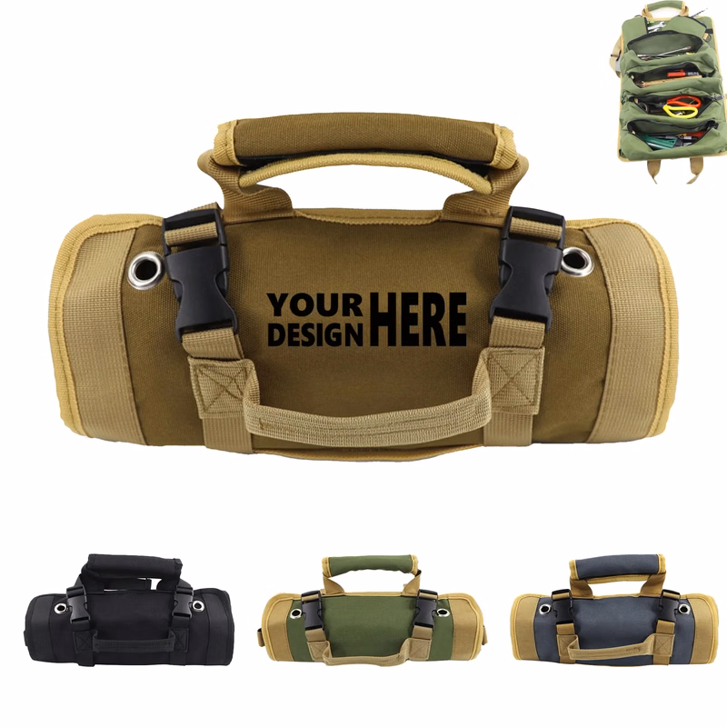 Roll-Up Electrician and Carpenter Hardware Organizer Bag