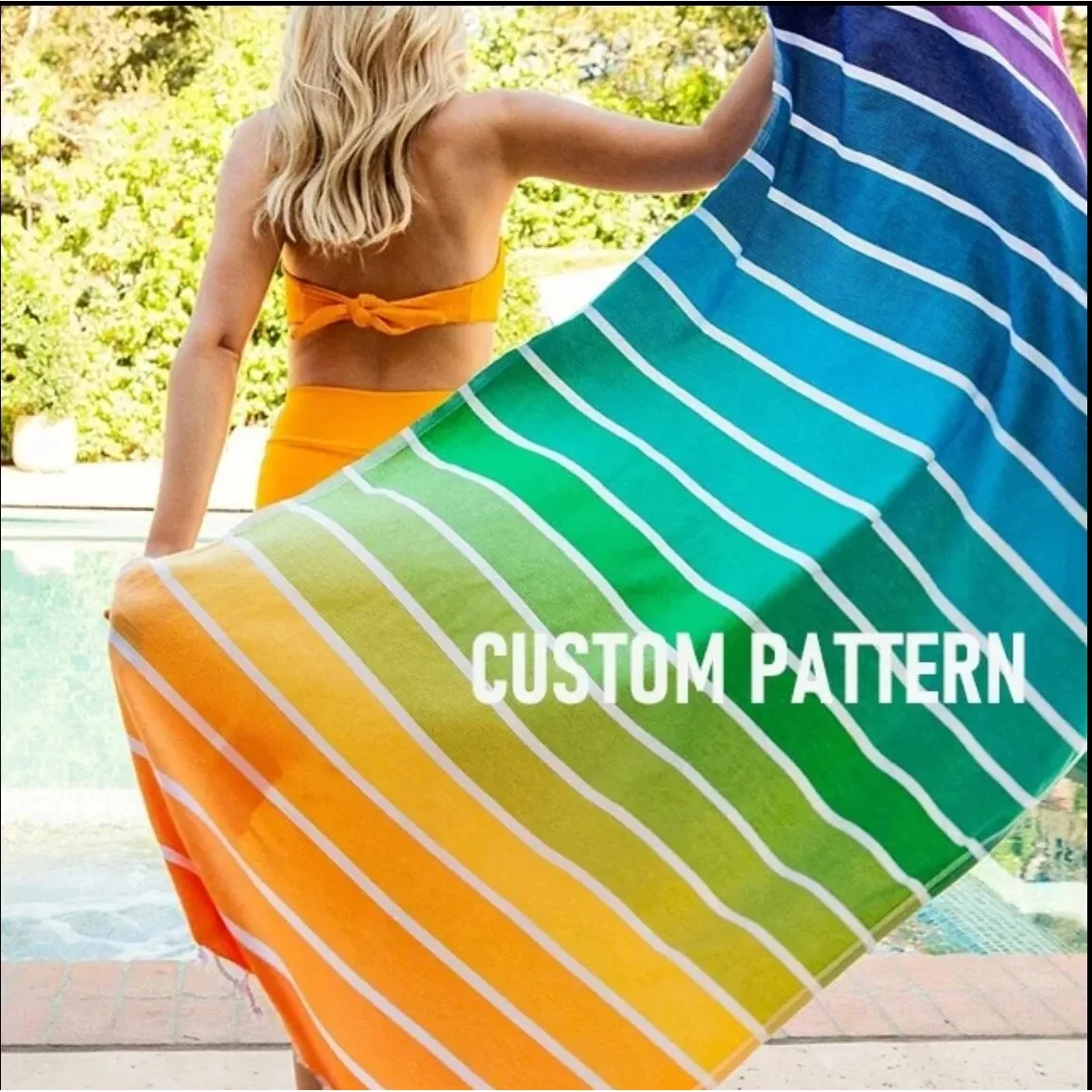 Microfiber rainbow beach towels 1