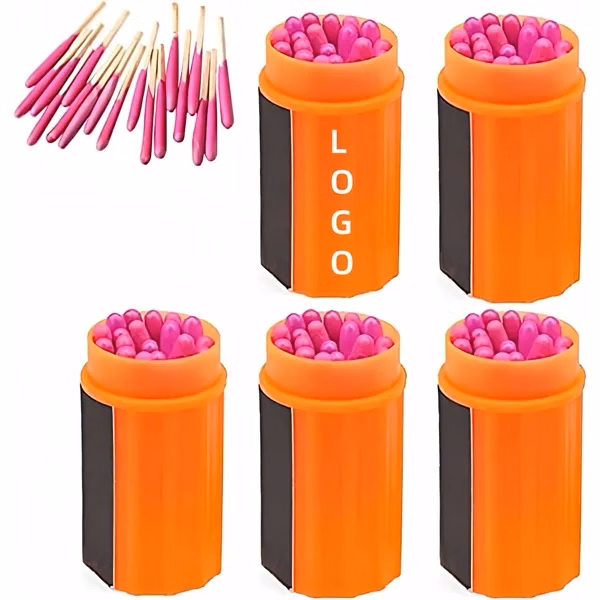 Custom Waterproof Windproof Matches Cylinder with 20 Sticks — Outdoor Survival Camping Gear