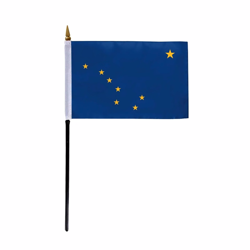 4"x6" & 12"x18'' Alaska ePoly Printed Stick Flags