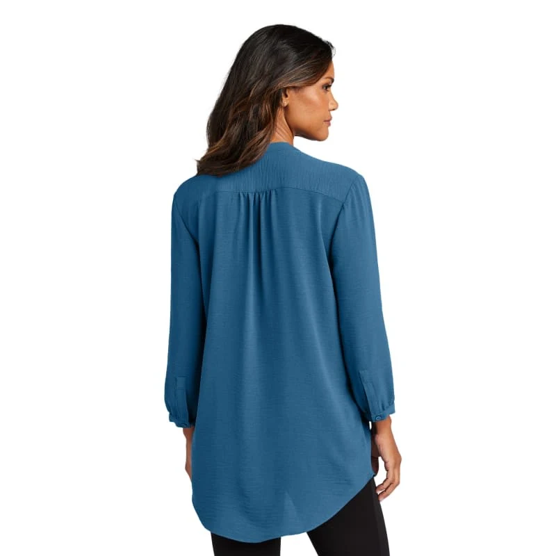 Port Authority Ladies 3/4-Sleeve Textured Crepe Tunic 1