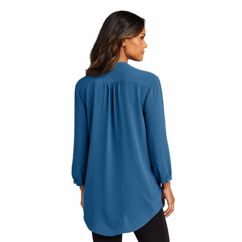 Port Authority Ladies 3/4-Sleeve Textured Crepe Tunic